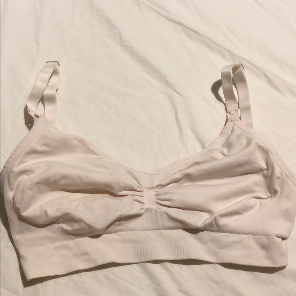 Light pink nursing bra